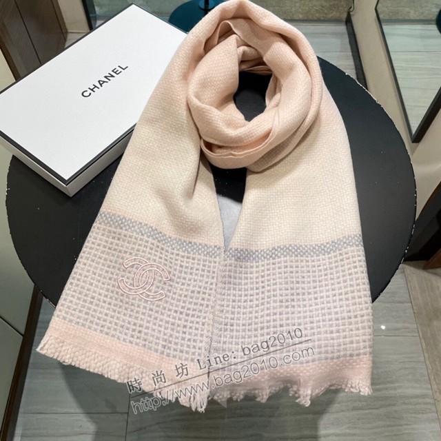 CHANEL爆款女士羊絨圍巾 香奈兒2021專櫃新款雙面披肩圍巾  mmj1180